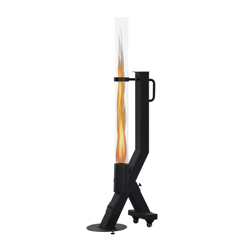 Portable Outdoor Pellet Rocket Heater on Wheels - BPH-R100-T | Beellen
