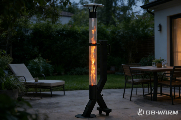 Pellet-fueled patio heaters: a more environmentally friendly and sustainable option than gas and electric heaters.