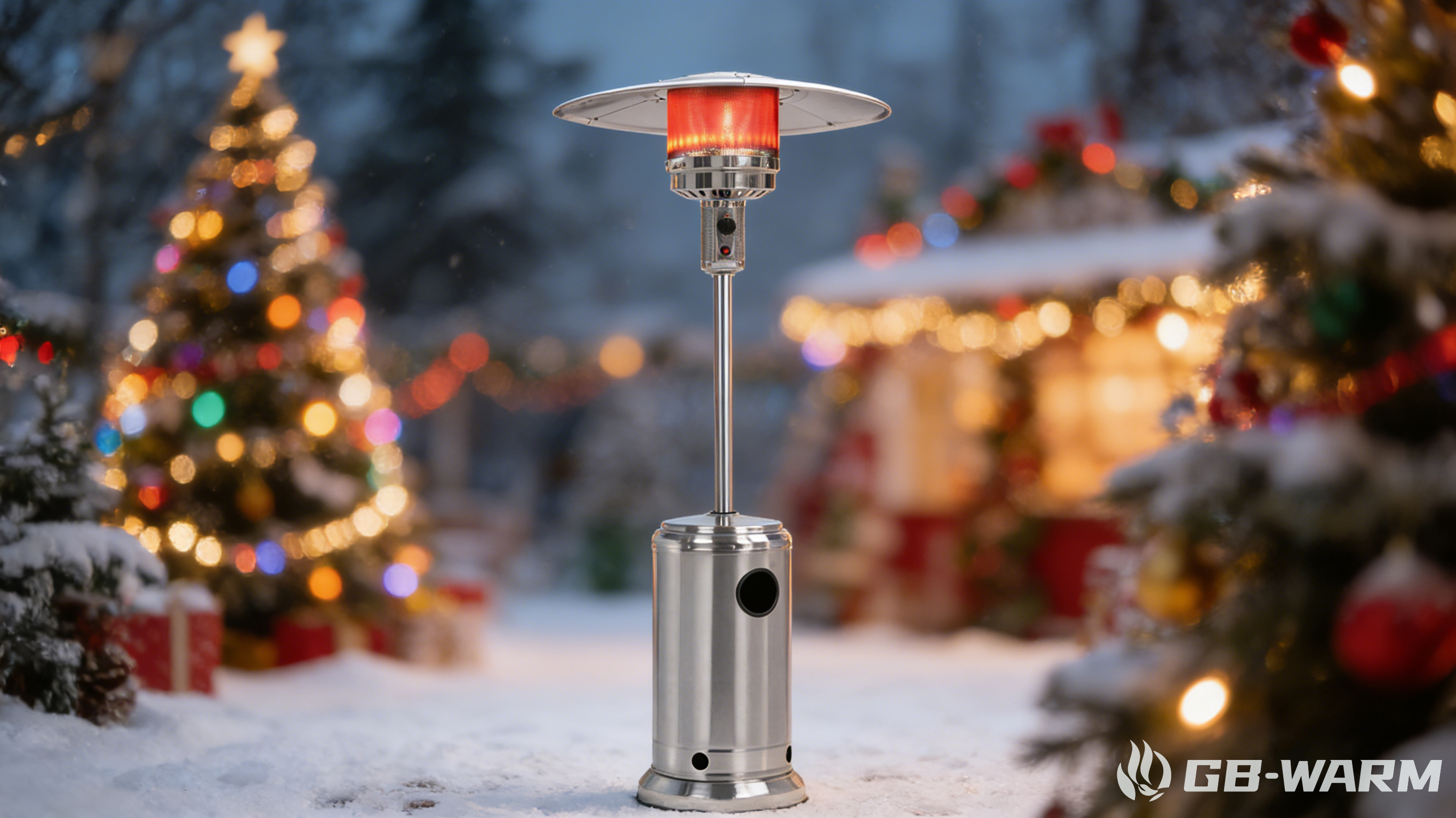 Téitheoirí Patio le haghaidh Páirtithe Dinnéar na Nollag Lasmuigh -  GB-WARM-Patio Heater, image size:2730x1535