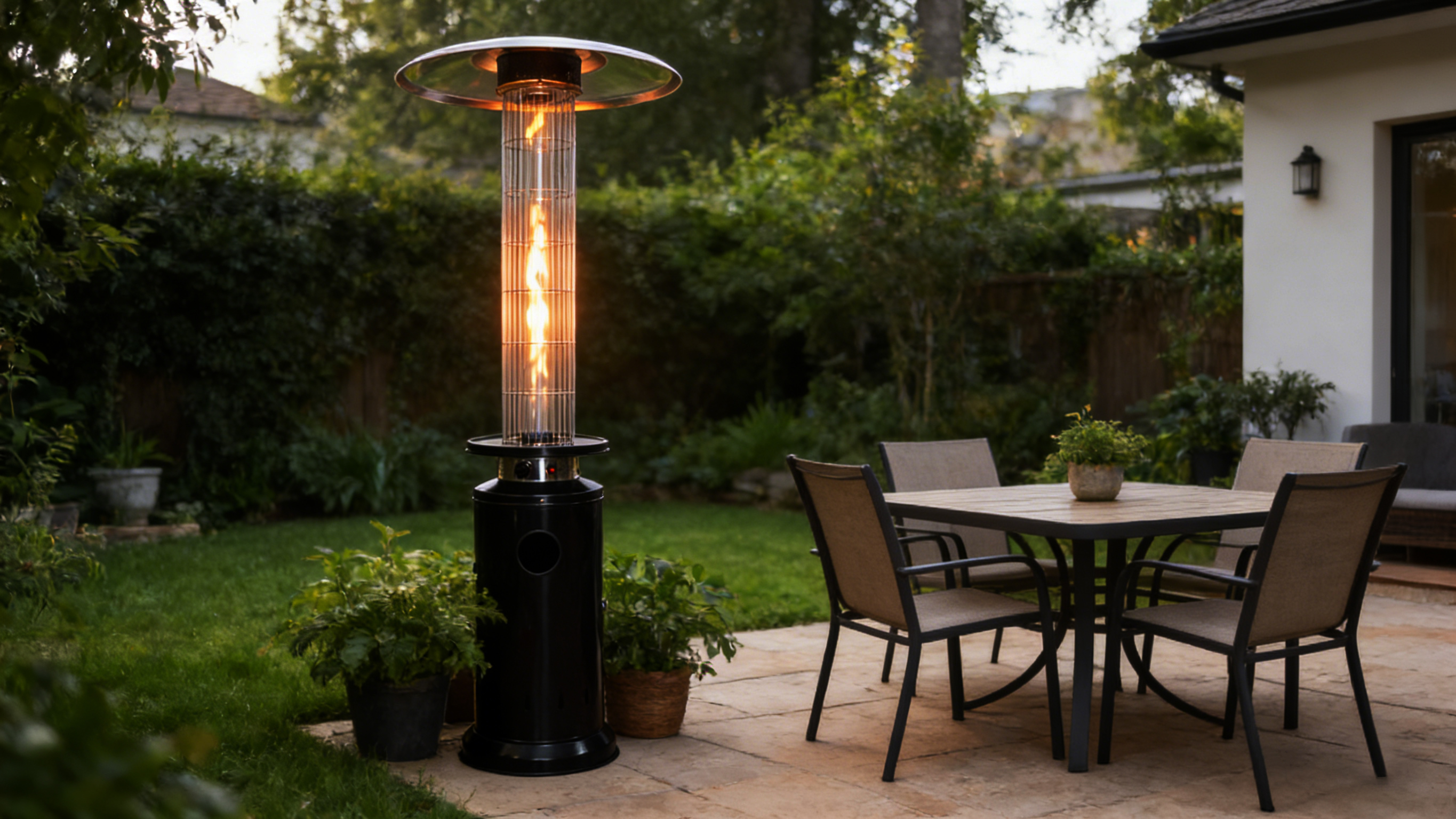 Round Glass Flame Heaters