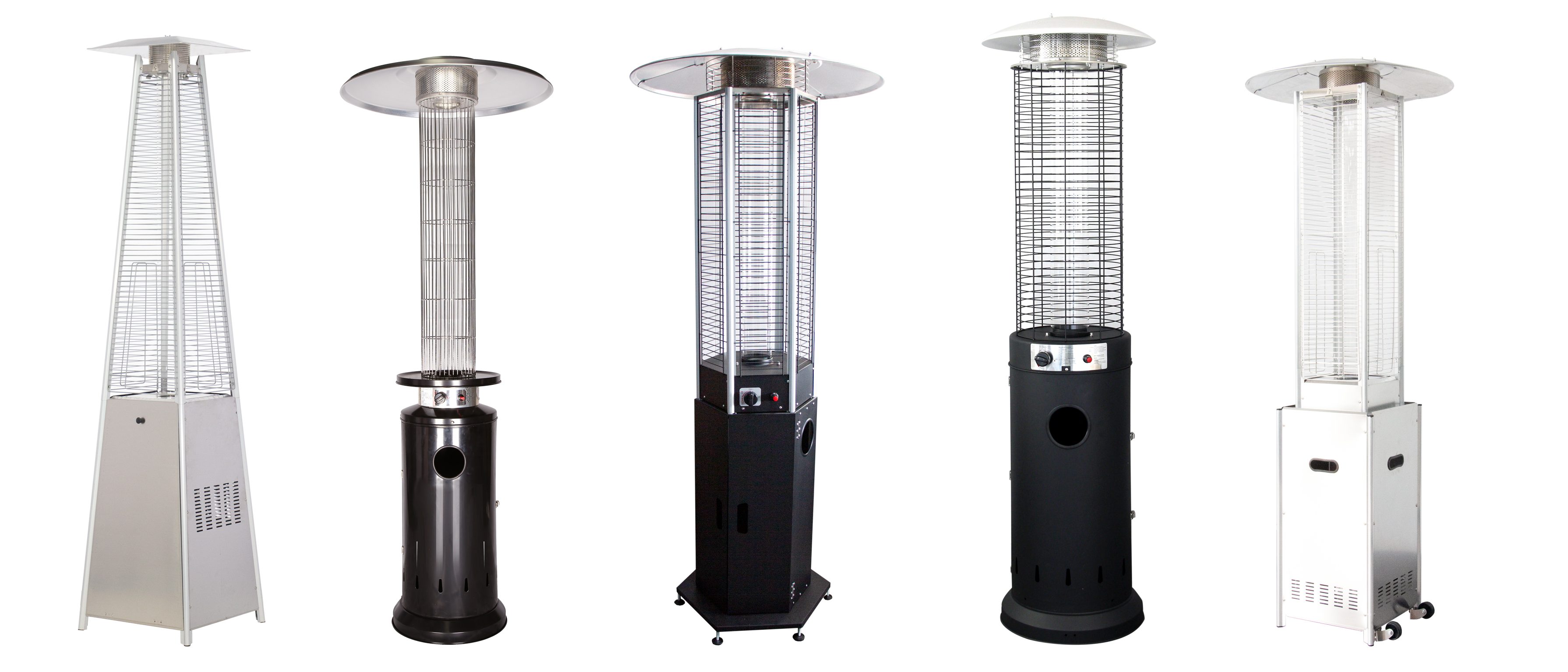 Round Glass Flame Heaters-1