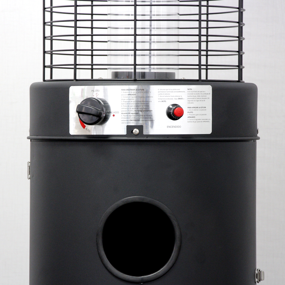 Outdoor Glass Tube Patio Heater - [Propane], [11KW], for Backyard, Garden & Commercial Use - CZGB-D1-11KW | GB-WARM