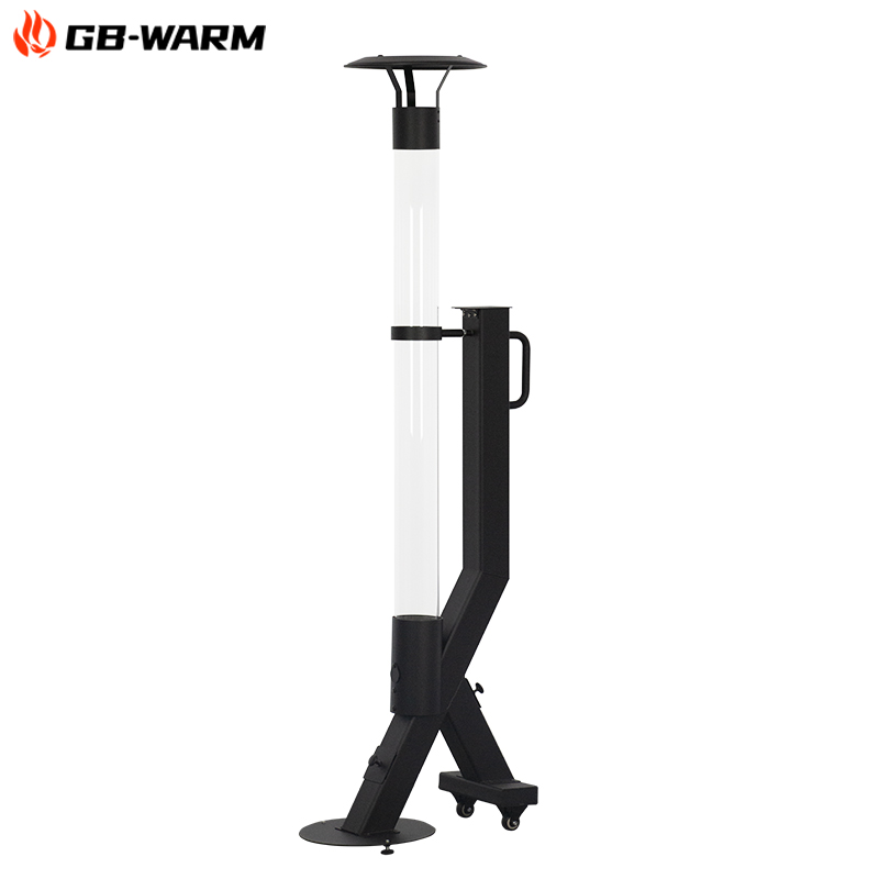 Portable Outdoor Pellet Rocket Heater on Wheels - BPH-R100-T1 | GB-WARM