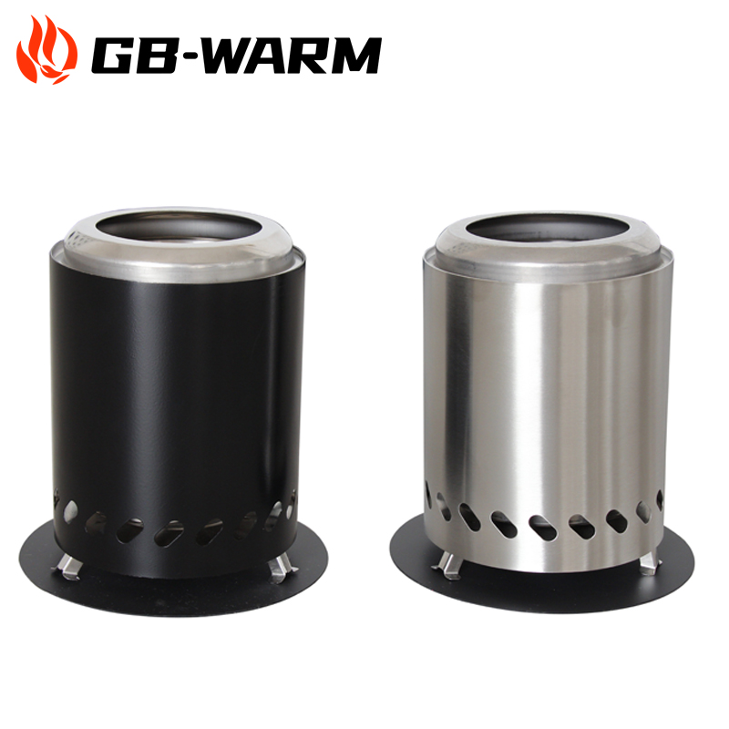 Portable Stainless Steel Tabletop Fire Pit – Smokeless Outdoor Mini Firepit for Patio, Camping & Backyard- BPH-SL5.5